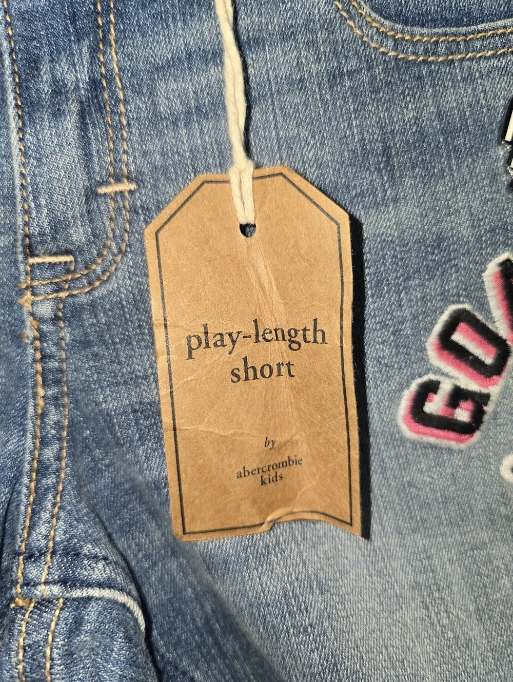 Abercrombie Kids Jean Shorts Bundle Play Length Distressed Patches NWTSize 11/12